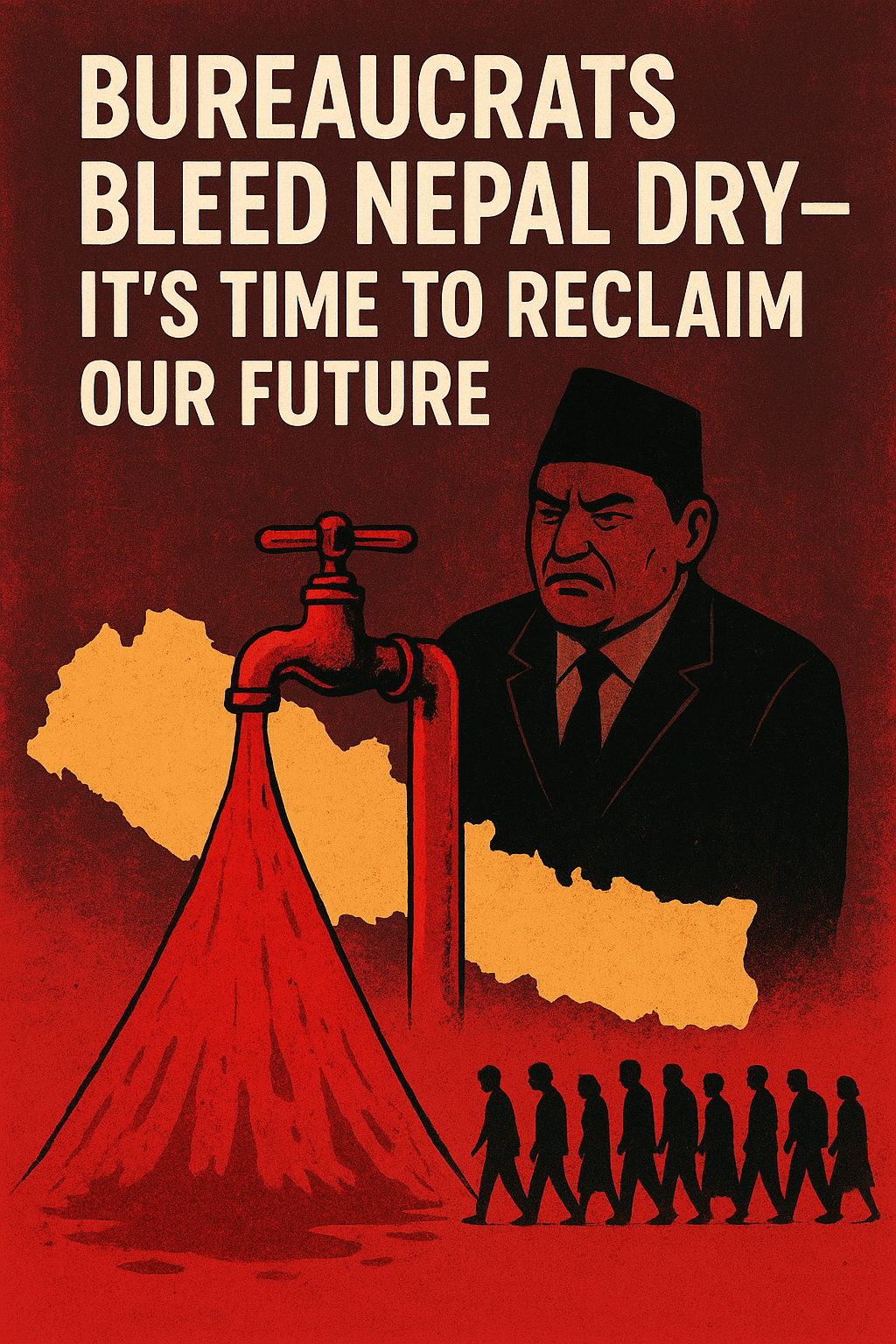 Kathmandu protest fire image